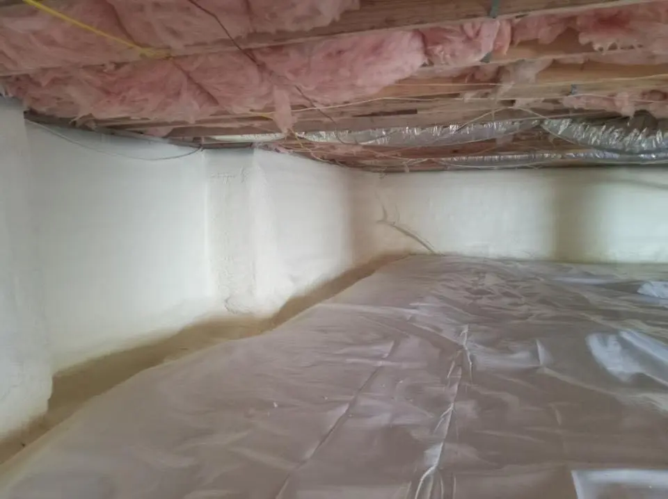 Crawl space encapsulation with closed-cell spray foam for Attic Insulation in New Hope